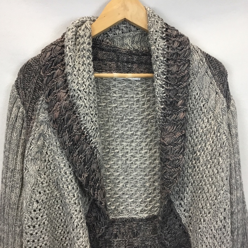 Cabi Shadow Circle Open Front Chunky Open Knit Co… - image 3